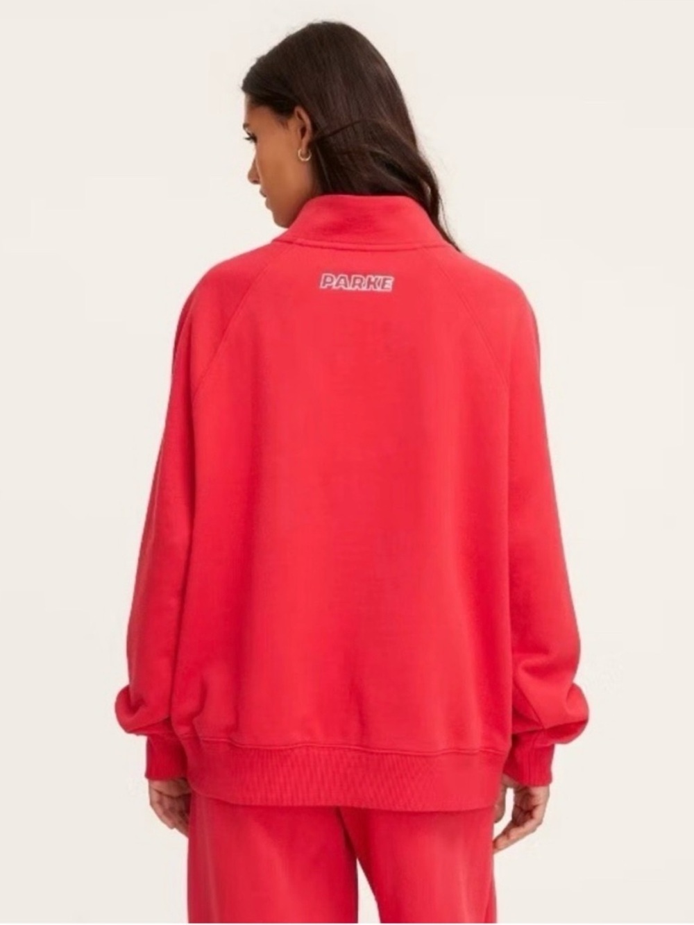 Parke x Target mockneck popover sweatshirt in Red S/M NWT - Picture 2 of 2